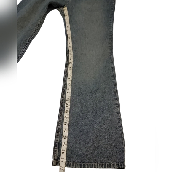 Quicksilver Roxy Vintage 90's Jeans Flared Size 11 Juniors Light Wash Blue - Picture 11 of 12